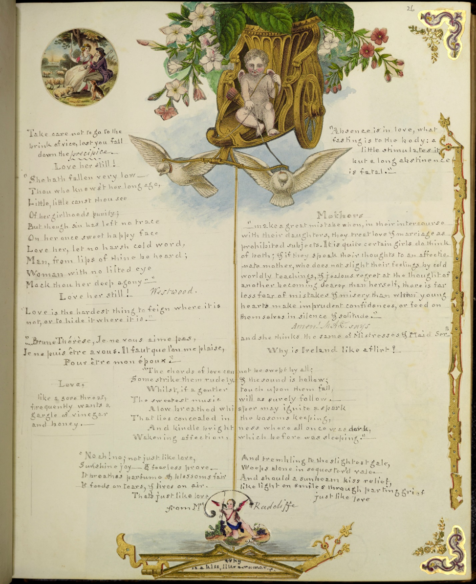 Page from the scrapbook of M.A.C., 1850